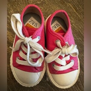 Zara hot pink girls sneakers tennis shoes